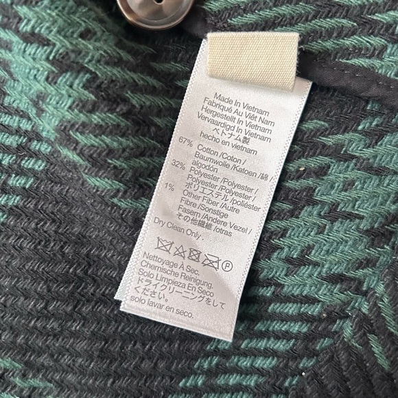 NWT Madewell Flannel Boxy Shirt-Jacket in Green Plaid Sz XS - Picture 10 of 11